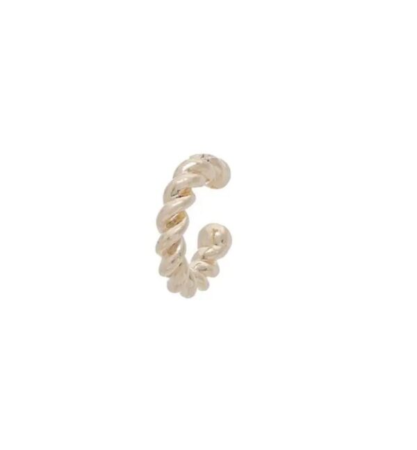 Piercing Fake Torcido, Liso e com Banho Ouro 18k 0,3cm