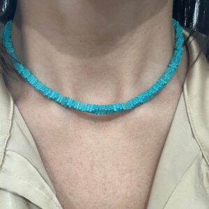 Colar turquesa quadrado