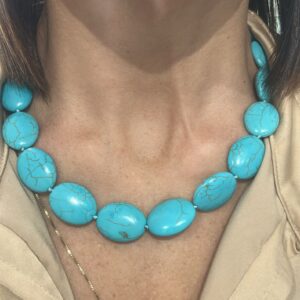Colar oval Turquesa