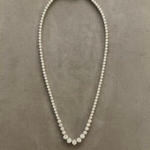 Riviera degradê Prata 925 Ródio branco Moissanite