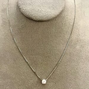 Colar ponto de luz Prata 925 Ródio branco Moissanite